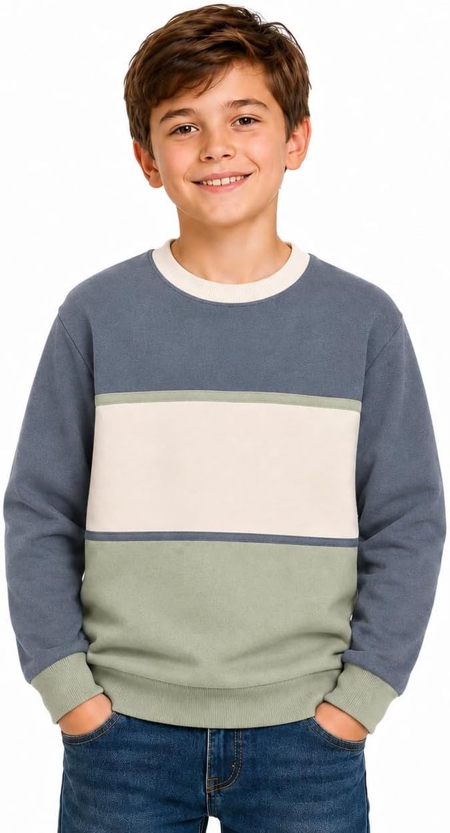 Jongens Gebreid Rondehals Sweatshirt: Kinderen Lange Mouwen Casual Trui – Comfort voor Gezin Thuis Herfst School