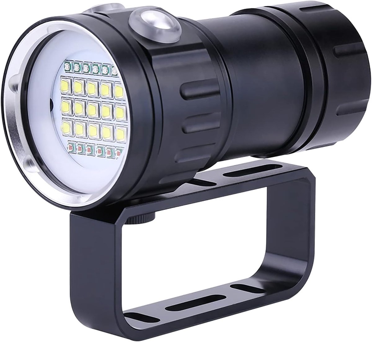 Duiklamp 18000 Lumen - IPX8 Waterdicht - 500M Onderwater - 7 Modi - 120 Graden Breedstraal voor Vlog Video