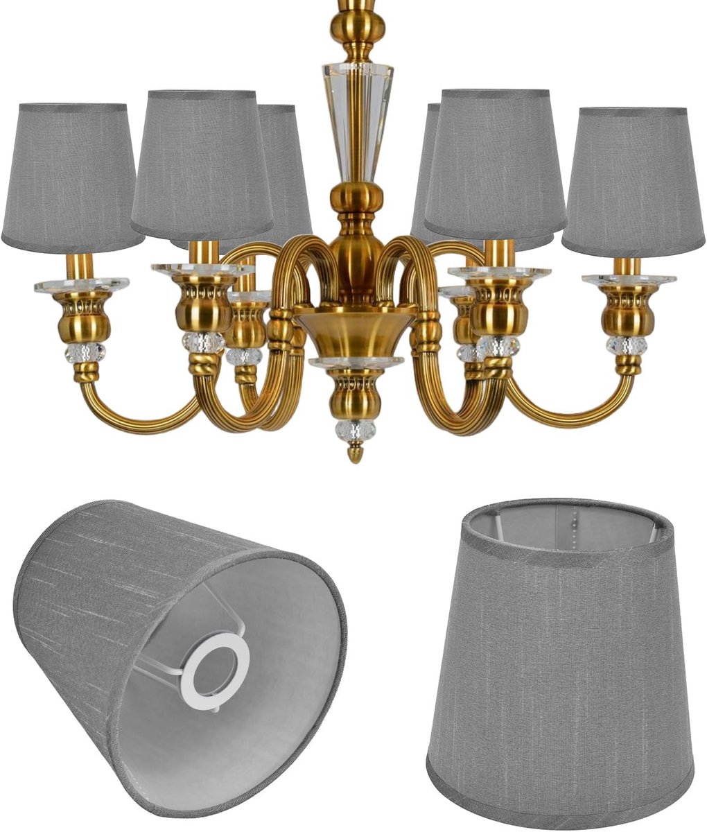 Lampshade 2 stuks - 4,4x6,0x5,5 inch - Stof - Vintage - Vervanging voor E14 kroonluchter tafellamp vloerlamp