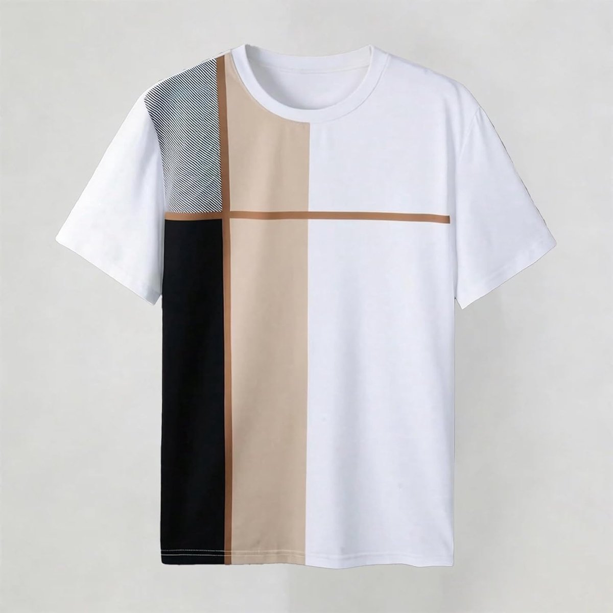 T-shirt met korte mouwen en ronde hals, zacht, comfortabel en een basic shirt voor ontspannen dagen.