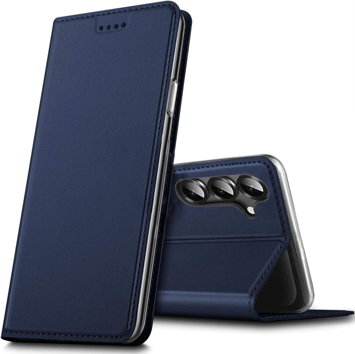 Telefoonhoesje voor Samsung Galaxy A57 5G, premium mobiele telefoon flip cover voor Samsung A57 5G, geïntegreerde magneetsluiting, book case, PU-leer, blauw