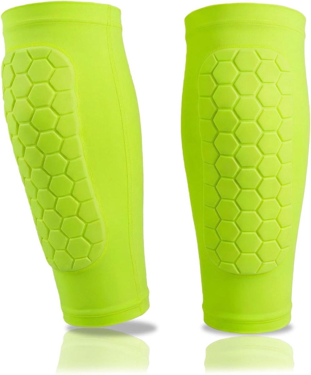 Scheenbeschermerset, 1 Paar Scheenbeschermerhouders voor Kinderen, & 1 Paar Sportsokken met Grip | Complete Set met Antislipbescherming voor Voetbal, Basketbal, Tennis, Hardlopen