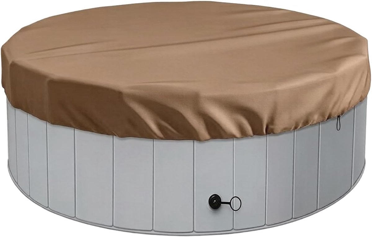 Ronde spa cover 200x30cm - versterkte randen - zware kwaliteit - bescherming tegen stof voor badpool