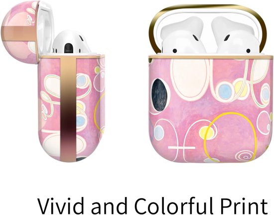 Arts Compatibel met AirPods 3e generatie, kunsthoes, rosé gouden hardcover met sleutelhanger, orphisme, abstract, roze (Hilma af Klint-Die Nr.5) — afbeelding 4