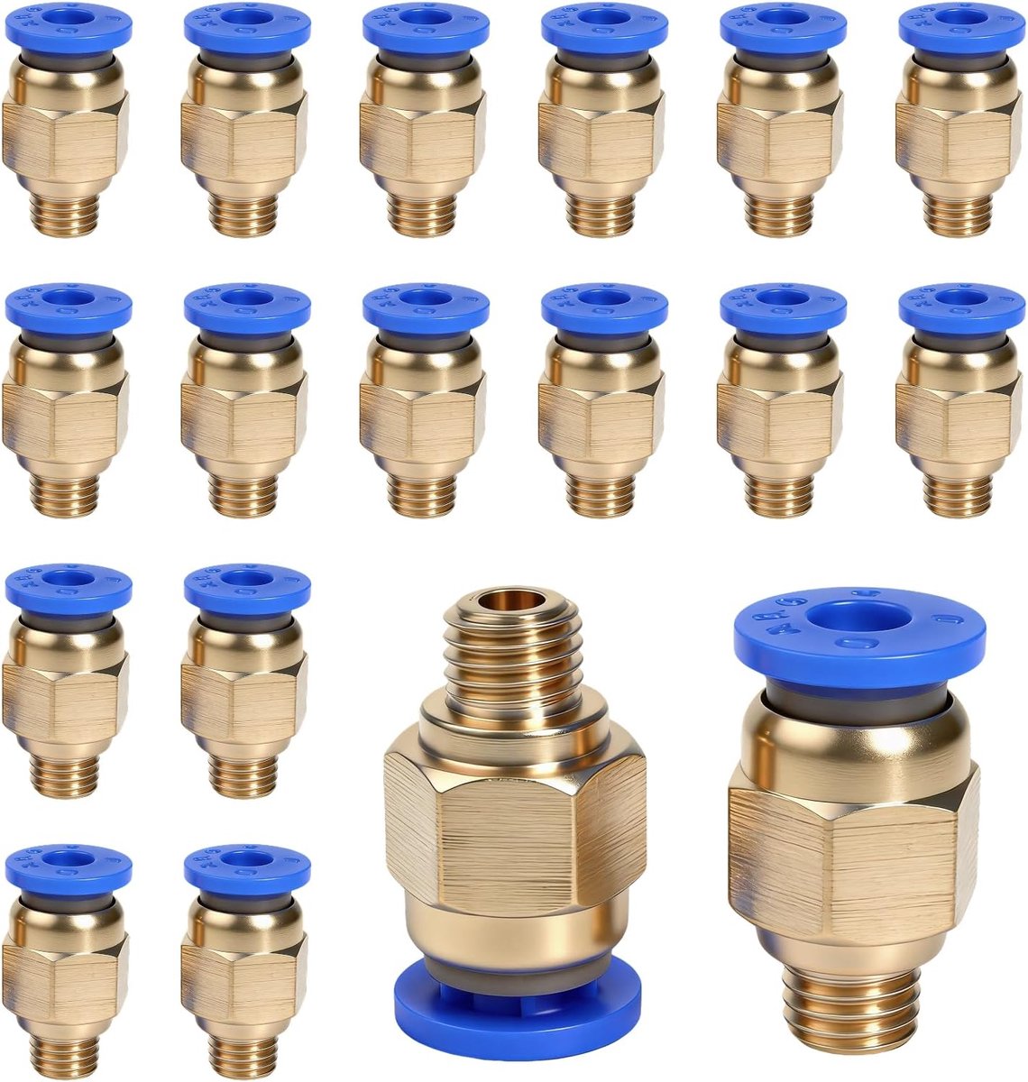 Onze set van 20 pneumatische M6 naar IQS-6 mm schroefverbindingen - ideaal voor het aansluiten van persluchtslangen in uw 3D-printprojecten. Gemaakt van hoogwaardige materialen, gegarandeerd