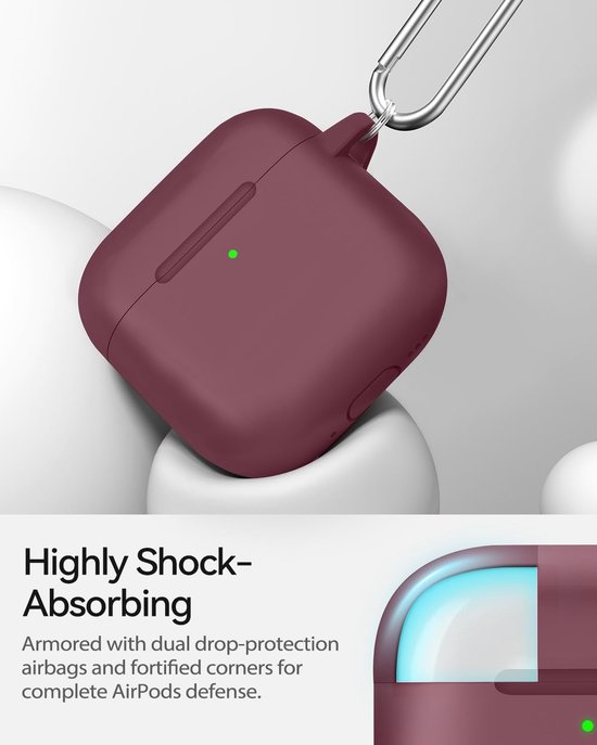 Siliconen voor AirPods 4 Hoes, A1-Grape Purple — afbeelding 4