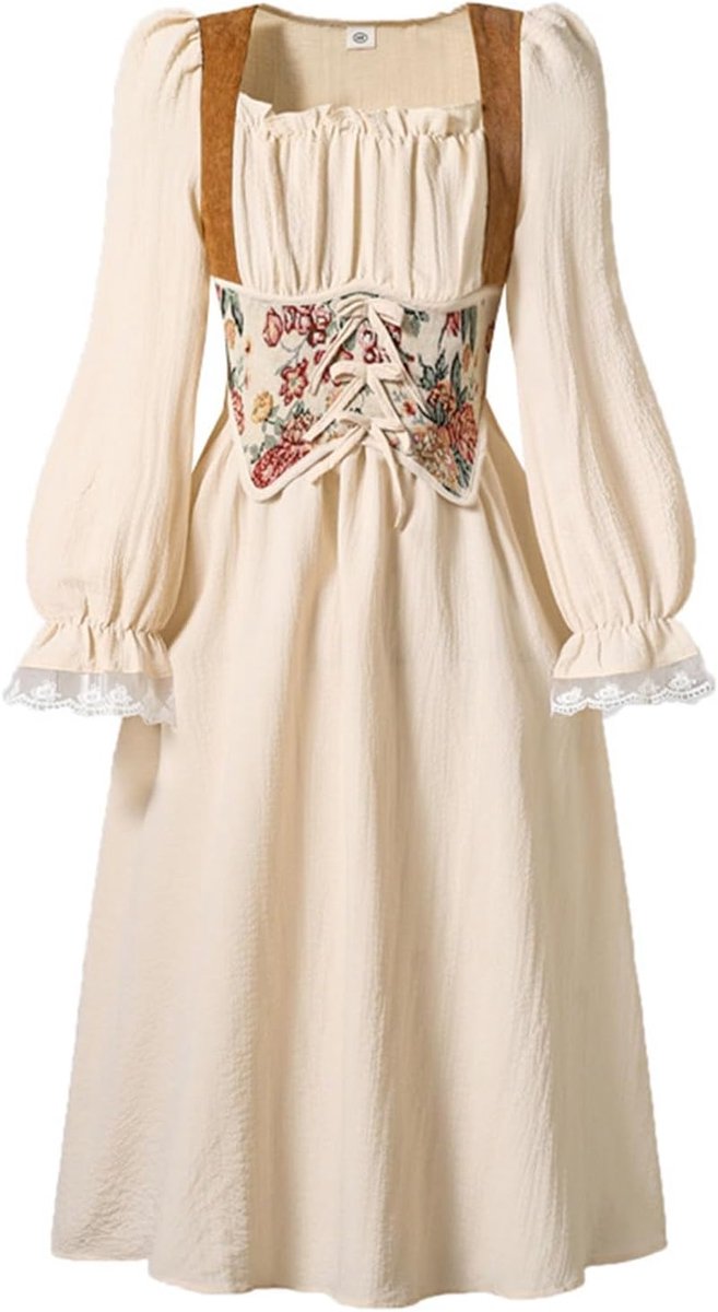 Meisjesjurk, katoen, zomer, pofmouwen, retro, kinderkleding, Franse stijl, chic, school, ceremonie, verjaardag, modieus, zacht, A36