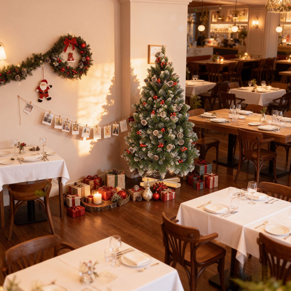 Automatische Kerstboom – 180cm Kunstkerstboom – met Witte Punten & Dennenappels – foto 5