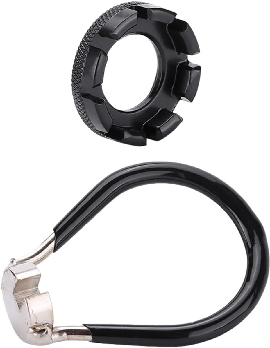 2 spaaksleutels, 8-gaats – instel- en reparatiegereedschap, 6 maten, 10-15 G, MTB/racefiets, zwart