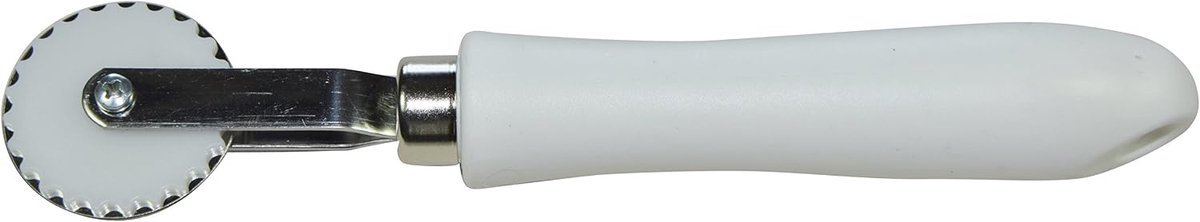 Center Art.330 Afmeting en dichtklappen mes roestvrij staal glad 4 mm handvat van POM, roestvrij staal, wit