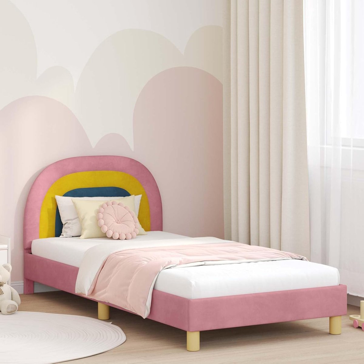 Bedframe modern kinderkamer Roze 80 x 200 cm