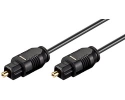 Goobay Toslink kabel (2,2 mm), Toslink-stekker naar Toslink-stekker, 2 m, zwart
