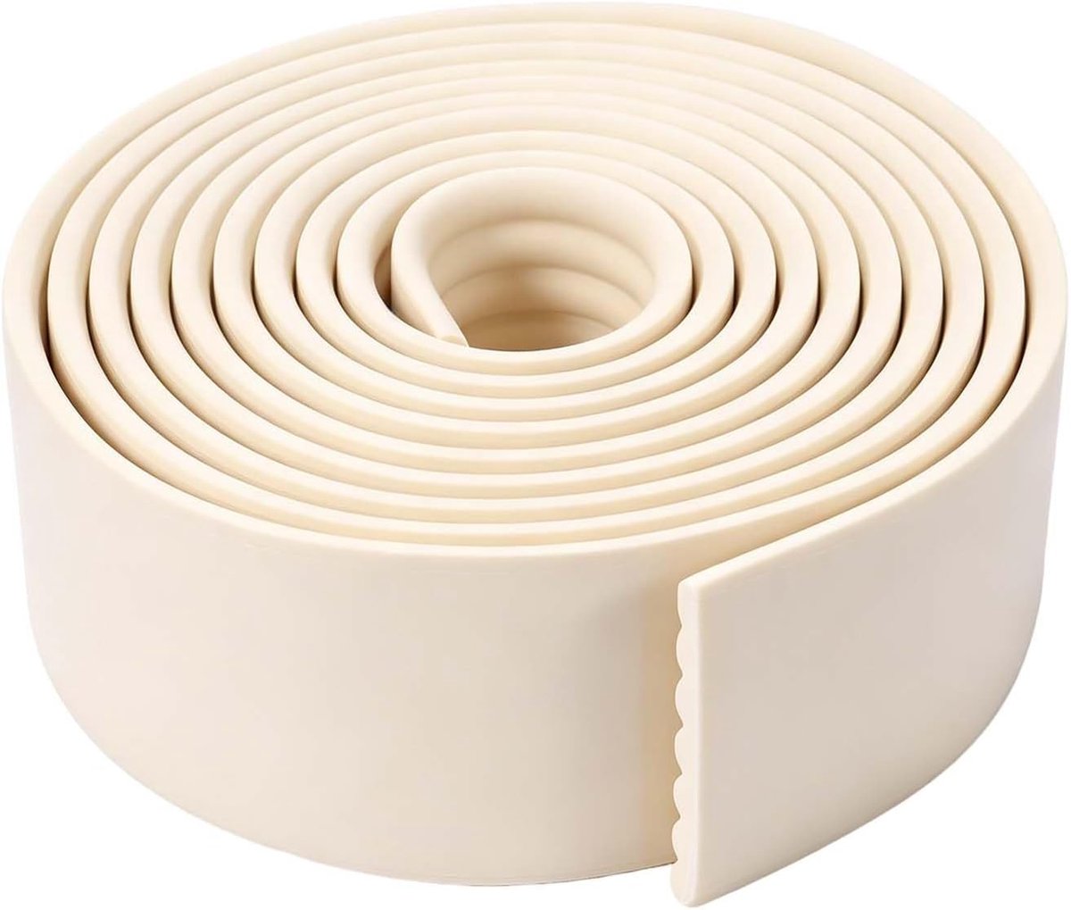 5 m x 8 cm randbescherming babyschuim, zelfklevende tafelrandbescherming, zachte hoekbescherming voor kinderen, meubelbescherming voor bed, vensterbank, bureau, kinderkamer (Wit)