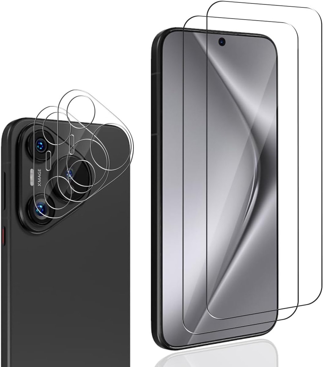 Displaybeschermfolie voor Huawei Pura 70 en Huawei Pura 70, 2 + 2 stuks, hoge resolutie, anti-kras, hardheid 9H, HD, helder, folie, gehard glas voor Huawei Pura 70