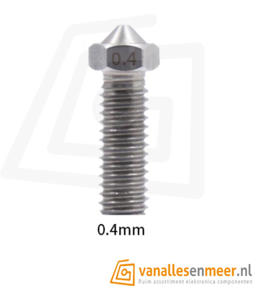 E3D Volcano nozzle RVS 1,75 mm x 0,4 mm