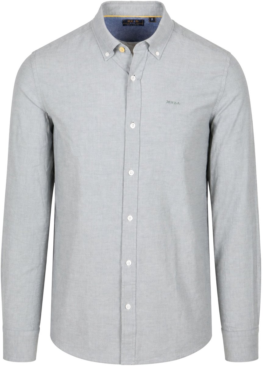 NZA Overhemd BD Barn Twill Groen - Maat XL - Heren - Overhemden Casual