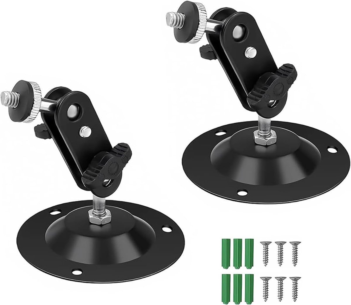 Camerahouder voor aan de muur, verstelbare camerahouder, mini metalen beveiligingscamerahouder, voor buiten, 360 graden, kan worden bewaakt met schroeven voor binnen- en buitencamerahouder