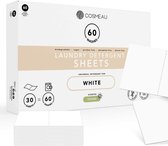 Cosmeau Witte Was Wasmiddel Wasstrips 60 Wasbeurten Wasvellen Wasdoekjes Detergent Sheets Wasdoekjes - Biologisch Afbreekbaar
