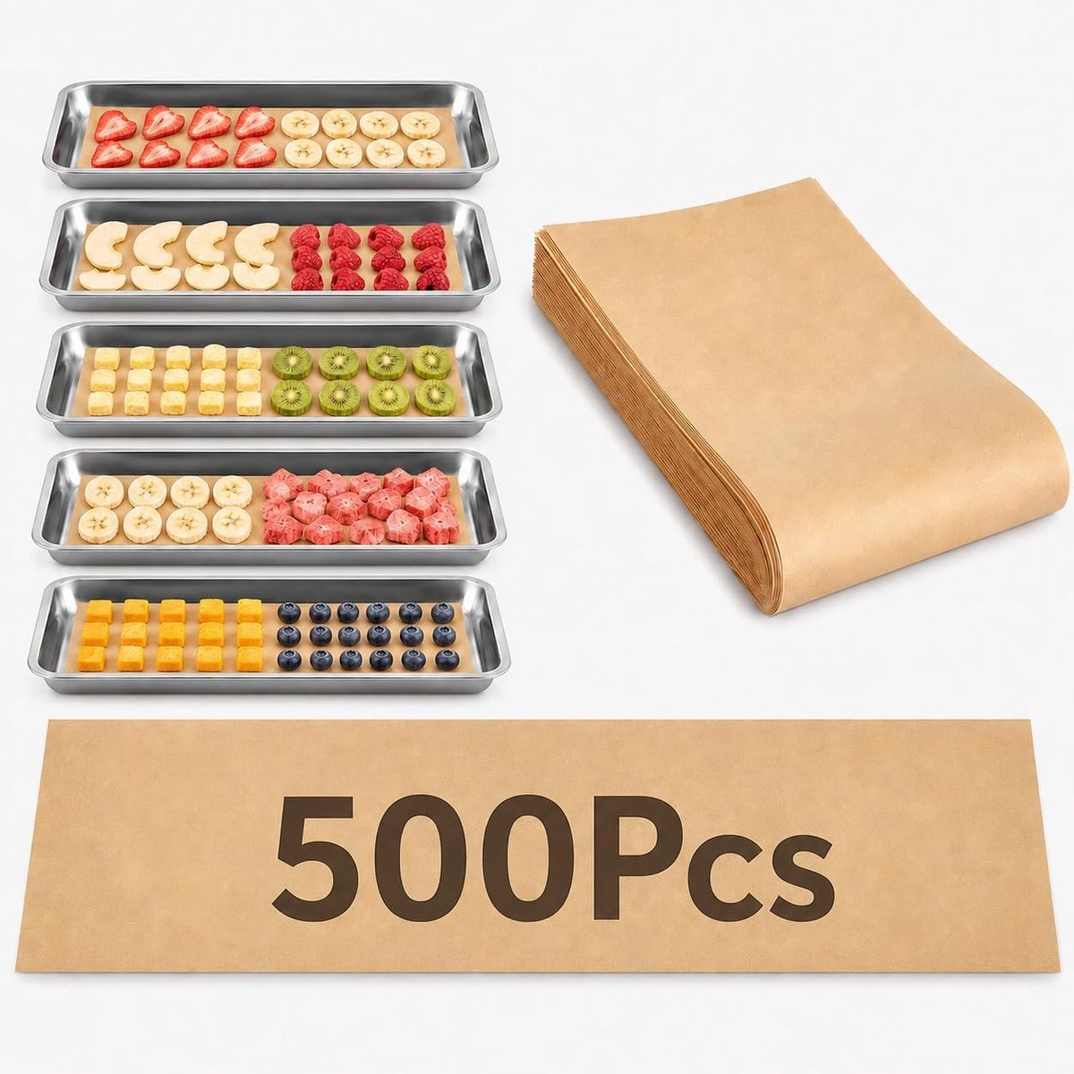 500 Vellen Bakpapier 43 x 17 cm Compatibel met Harvest Right Medium