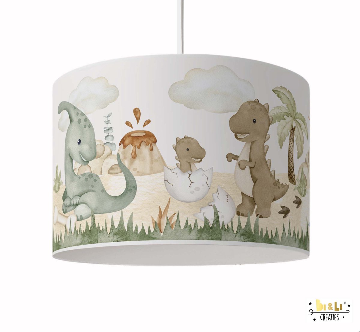 Hanglamp dino's-kinderkamerdecoratie-lampen-dino-kinderkameraccessoires-babykamer-babykameraccessoires