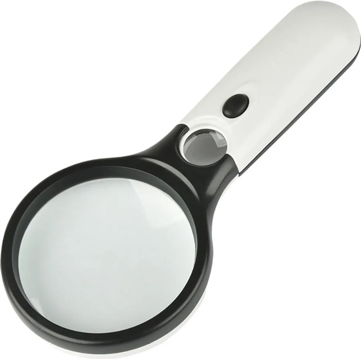 Vergrootglas Geschikt voor LED-achtergrondverlichting, dubbele lens 3x/45x, Geschikt voor handlezen en reparaties.