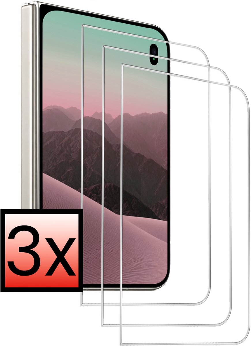 Screenprotector - 3 stuks - Geschikt voor Apple iPhone Duo - Volledige Dekking - Met Dichte Notch Full protection - Beschermglas - Gehard Glas - Tempered Glass - Screen Protector - Bescherm Cover