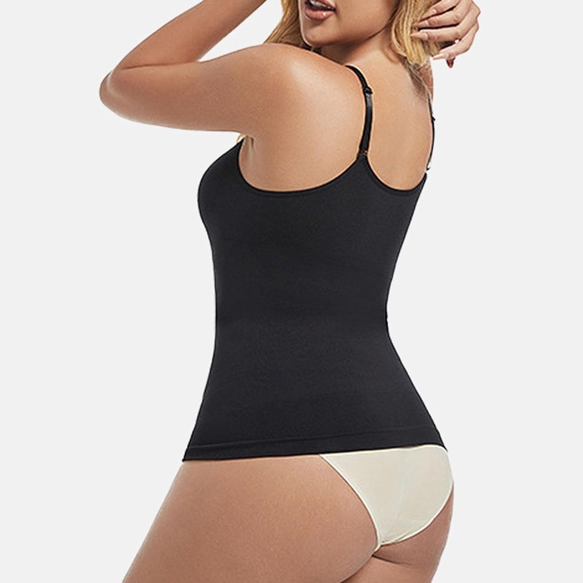 Shapewear in grote maten met riemcompressie, taillecompressie, voor dames, vormend lichaamsondergoed, ademend, buikwegvormend, onzichtbare broek met hoge