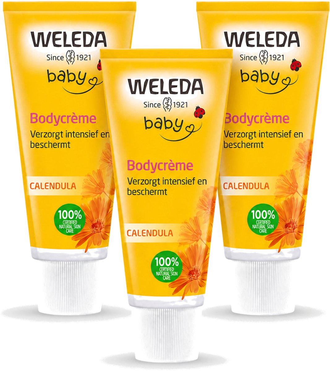 3 x WELEDA - Bodycrème - Baby & Kind Calendula - 75 ml - Bulkverpakking - 3 stuks