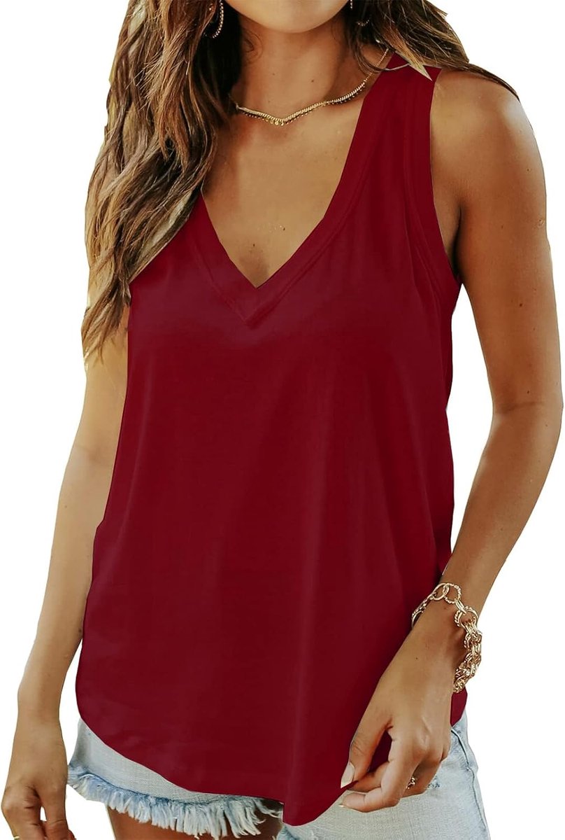 Sexy Zomer Cami Tank Top Losse Fit Mouwloos Hemdje Vesten Shirt