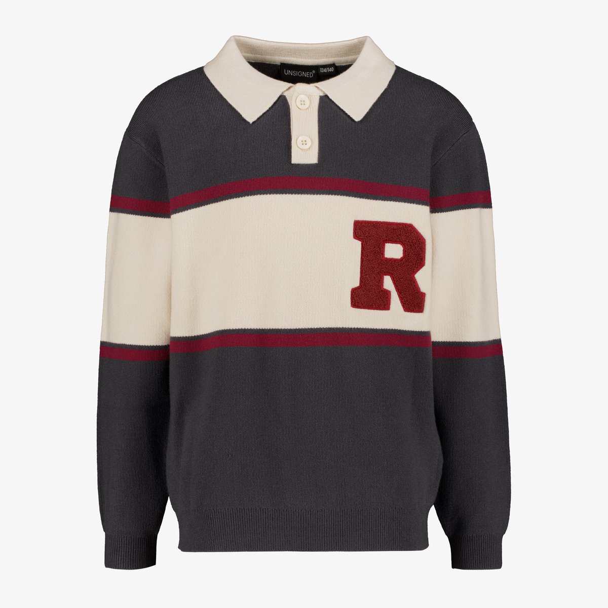 Unsigned jongens sweater grijs - Maat 146/152