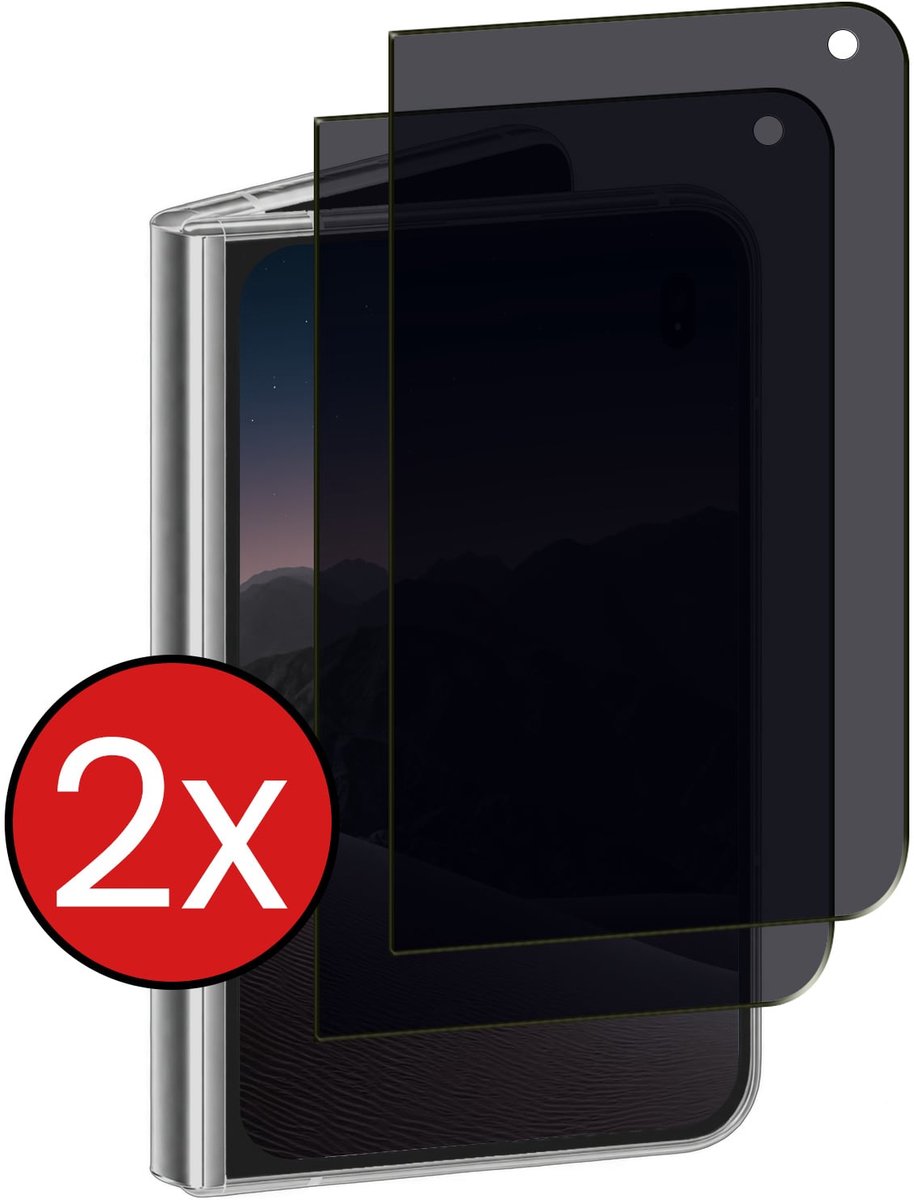 Screenprotector - 2 Stuks - Geschikt voor Apple iPhone Duo - Privacy Filter - Beschermglas - Gehard Glas - Tempered Glass - Screen Protector
