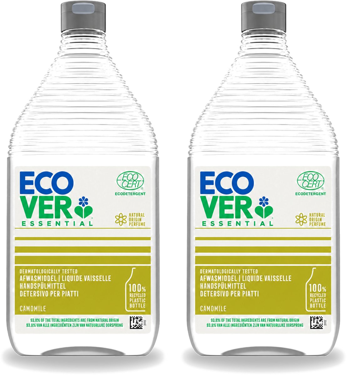 2 x Ecover - Afwasmiddel Essential - Kamille - 950 ml - Voordeelverpakking - 2 stuks