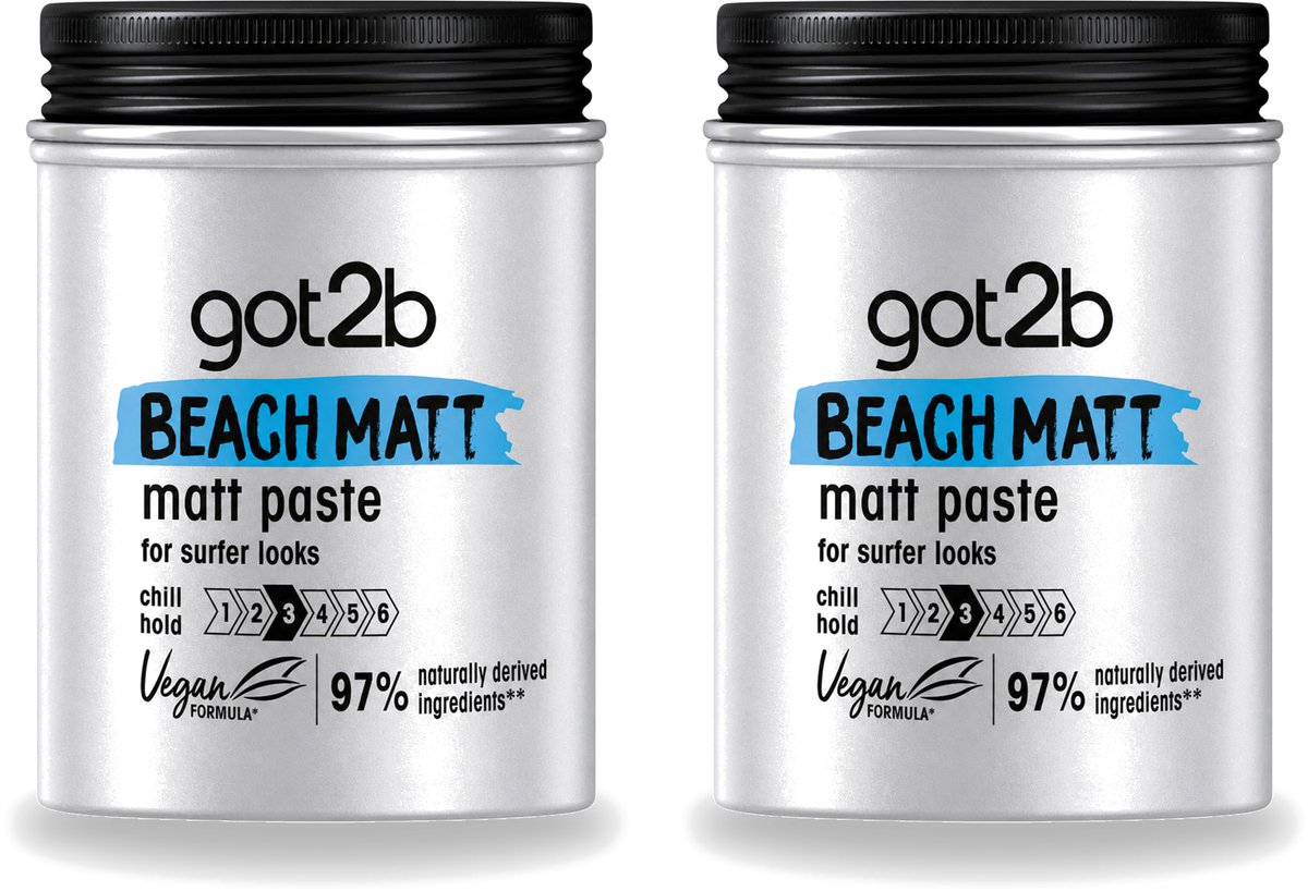 2 x Got2B - Styling Paste - Beach Matt - 100 ml - Voordeelverpakking - 2 stuks