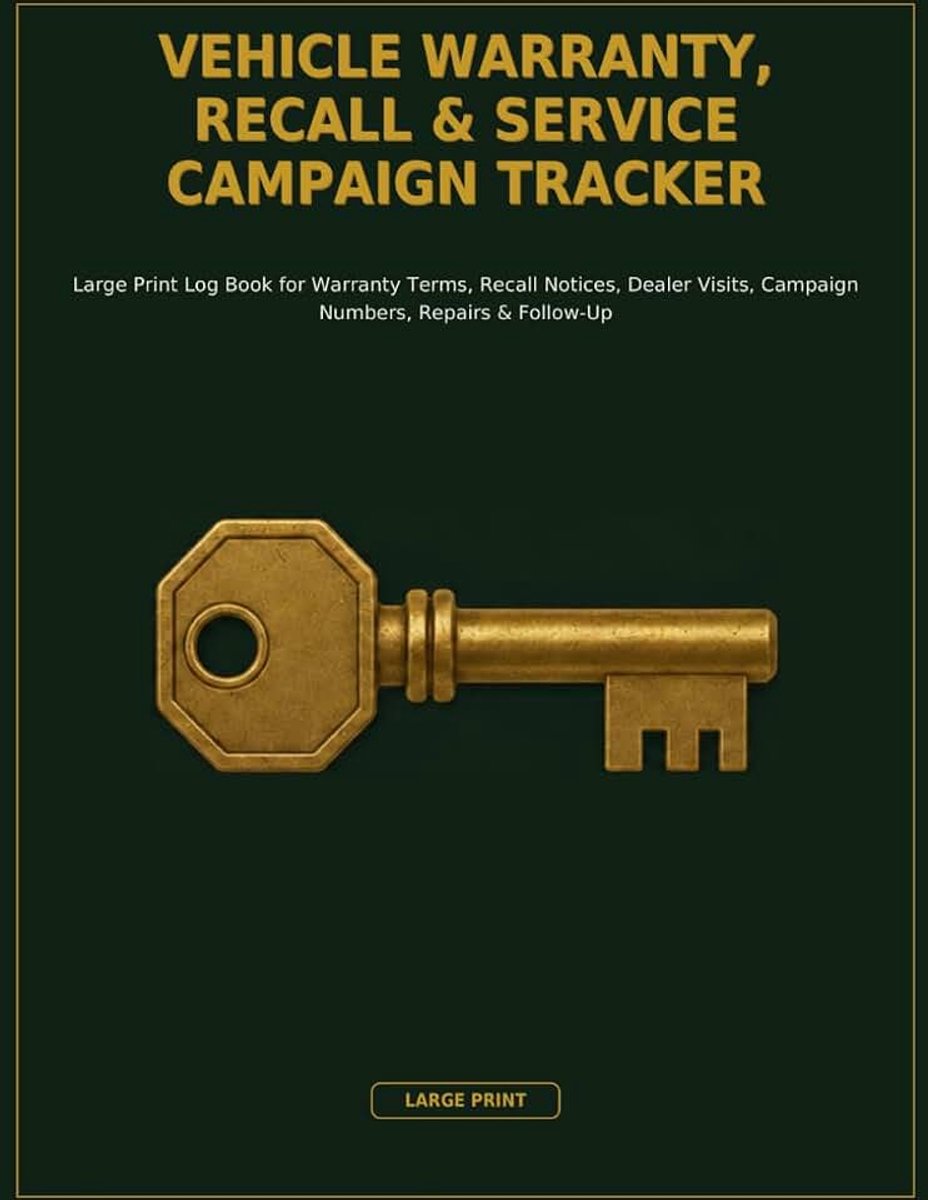 Warranty, Recall & Service Campaign Tracker: Large Print Log Book for Warranty Terms, Recall Notices, Dealer Visits, Campaign Numbers, Repairs & Follow-Up
