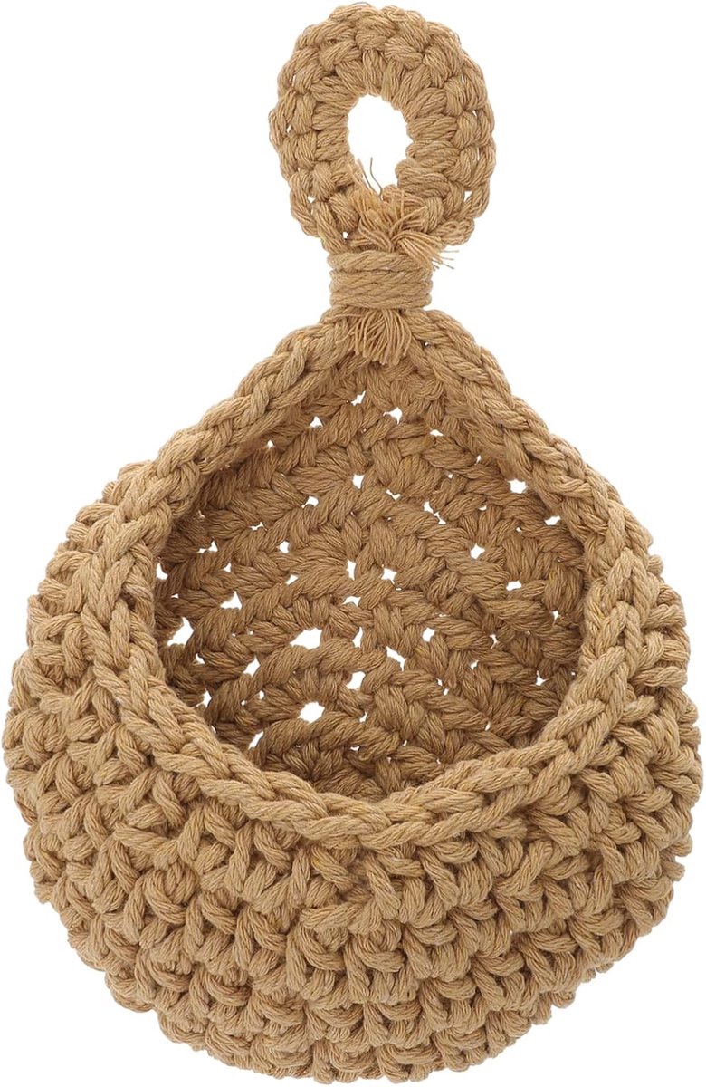 Woven Storage Basket Voor Keuken Muurdecoratie Voor Fruit Groenten Katoenen Touw Ruimtebesparend Stijlvol