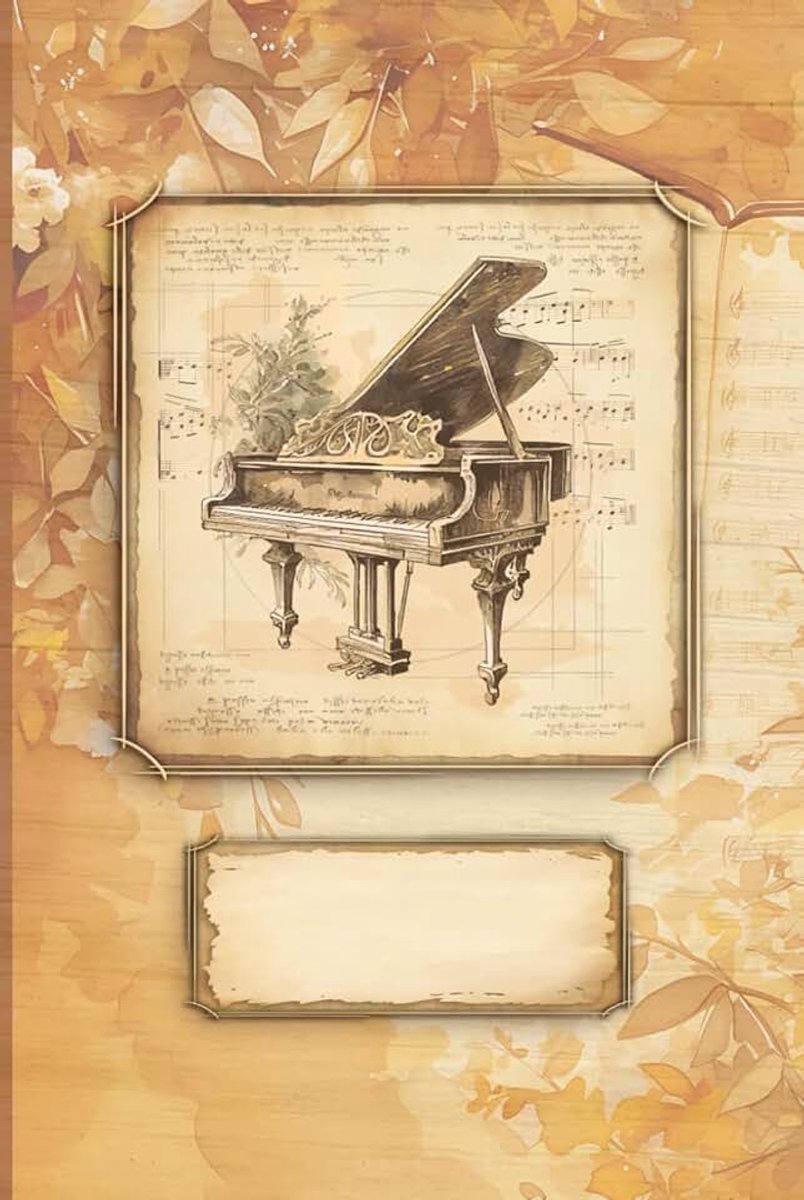 For Pianists: Antique Old Fashioned Vintage Style || With Puzzles on the Subject of "Music" || Appreciation / Thank You Gift for Piano Players & Teachers