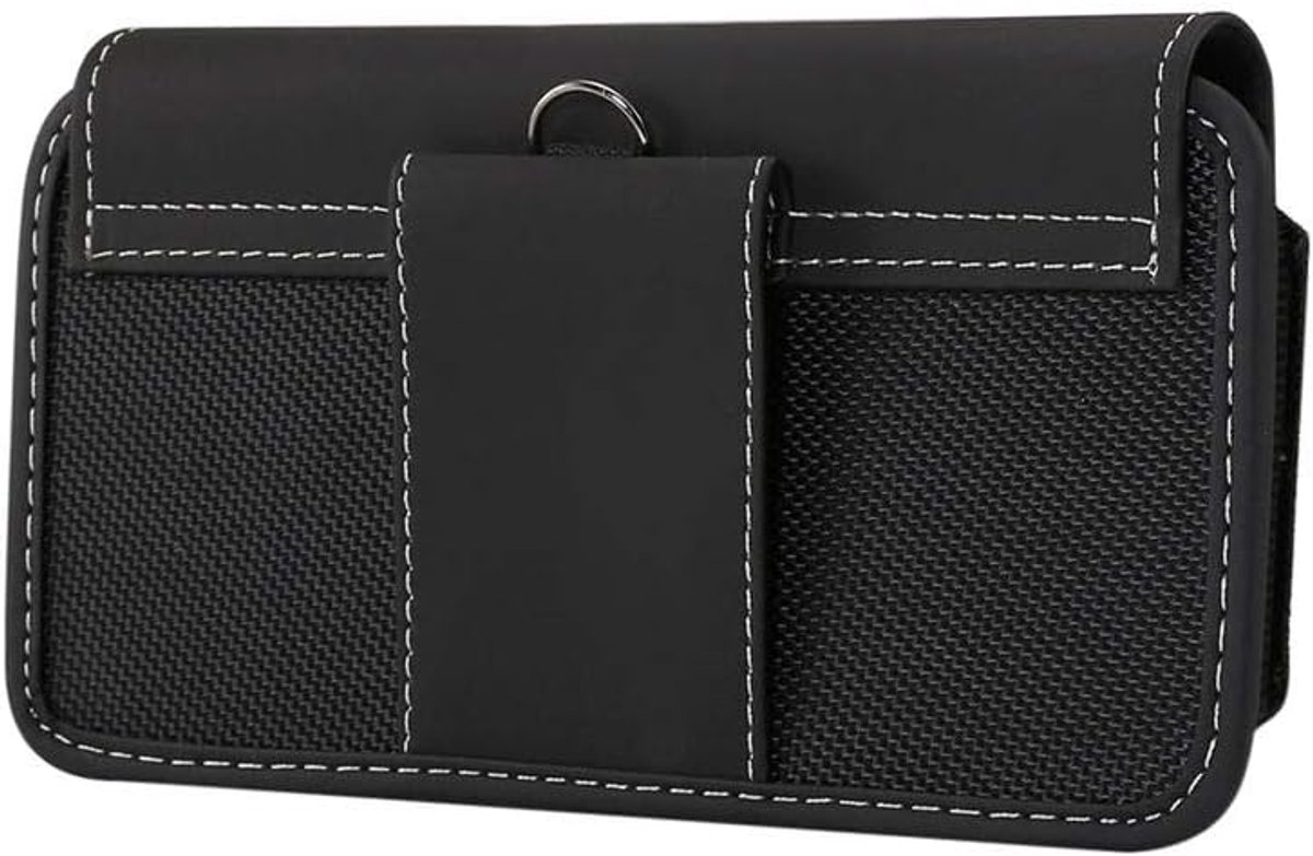 Leer & nylon voor Vodafone Smart N10 (2019) - zwart