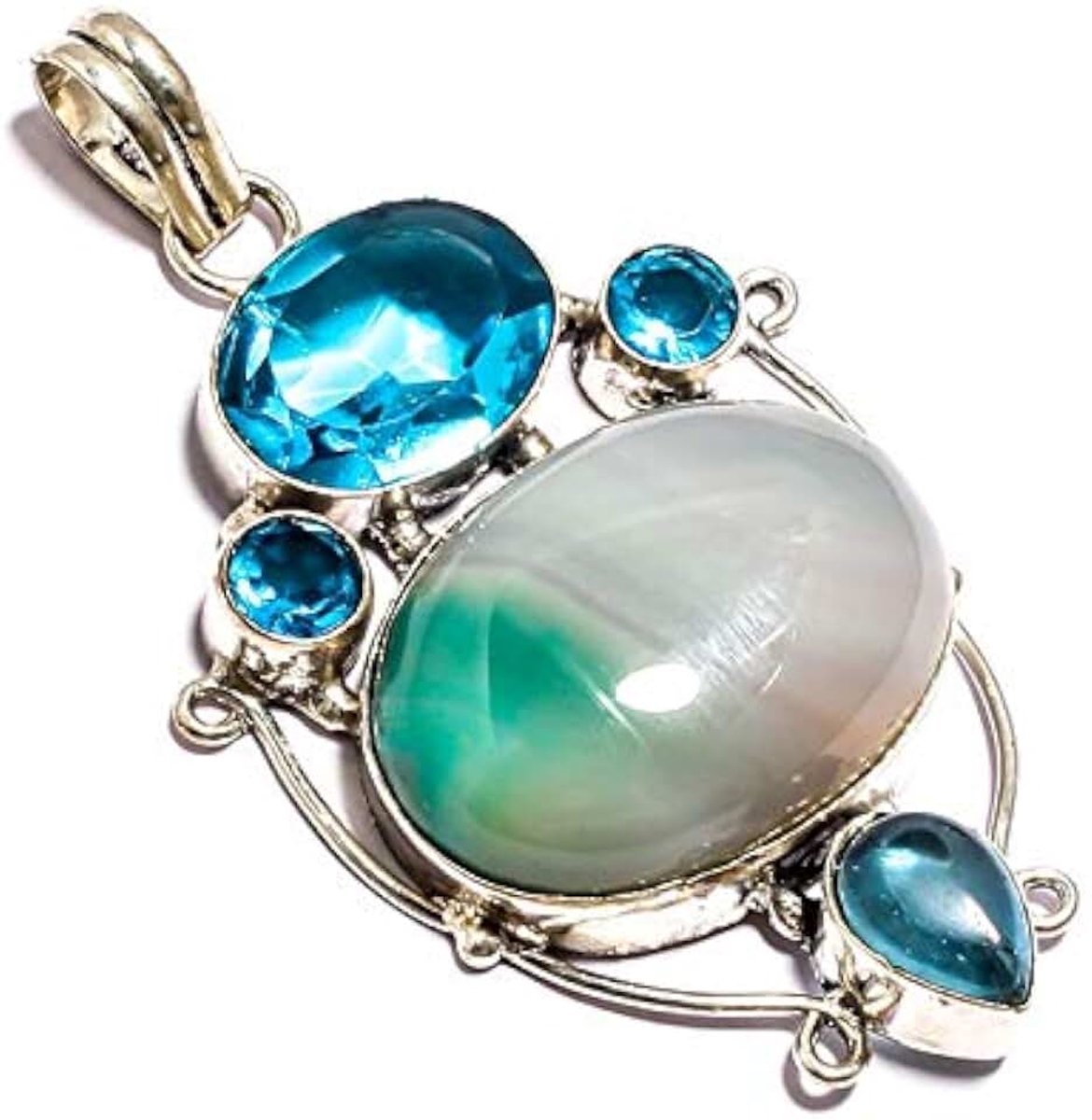 Rutile Handmade NECKLACE 18" Long Silver Plated! Jewelry from Kashish! All Variety Store all Occasion