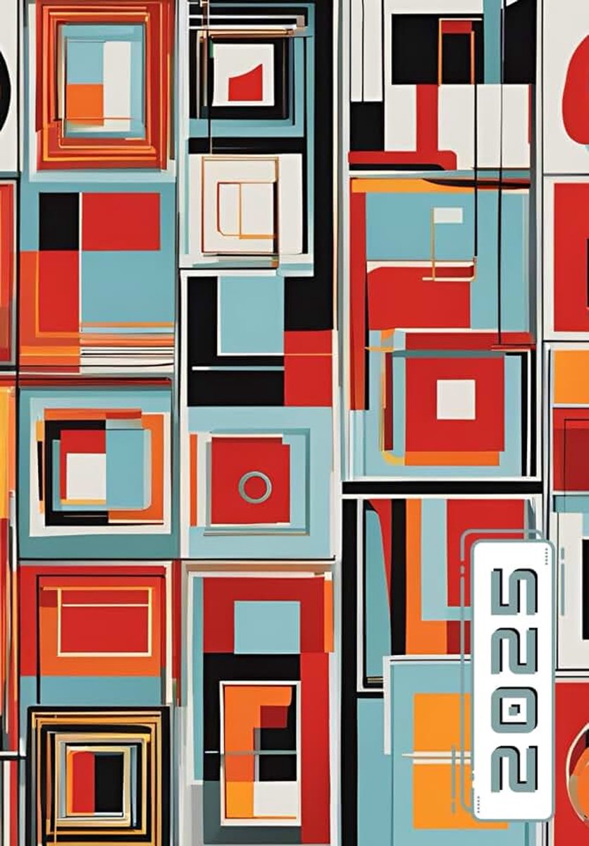 Settimanale 2025 – Stile Esclusivo, Organizzazione Perfetta: Un design astratto unico e dimensioni ottimali per portarla sempre con te