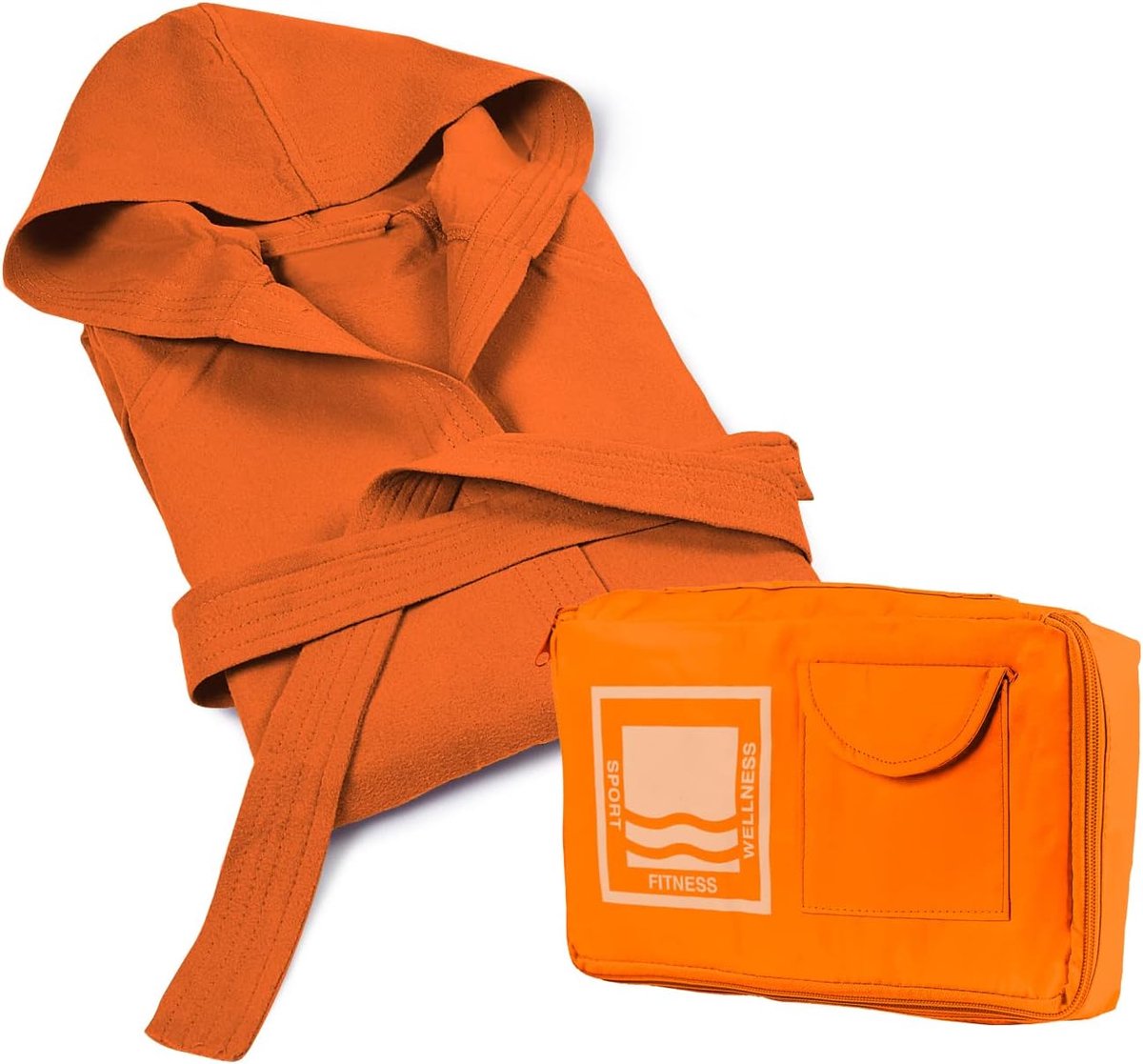 Badjas van 100% microvezel met capuchon