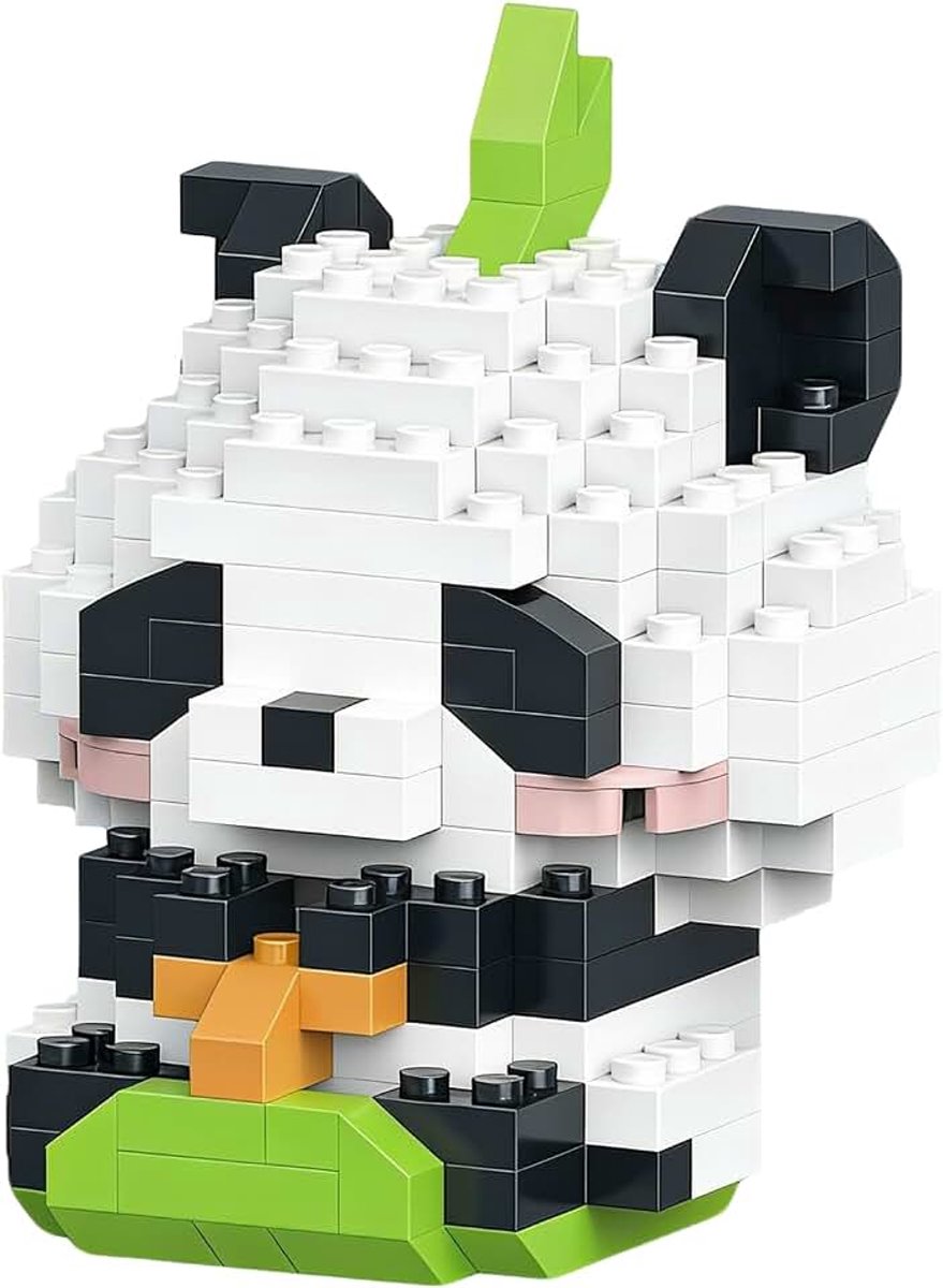 Giant panda, bouwstenen van het dier, micro 3D, carinospel met dieren om te spelen en te tentoonstellen, voor meisjes en jongens (waterskiboard)