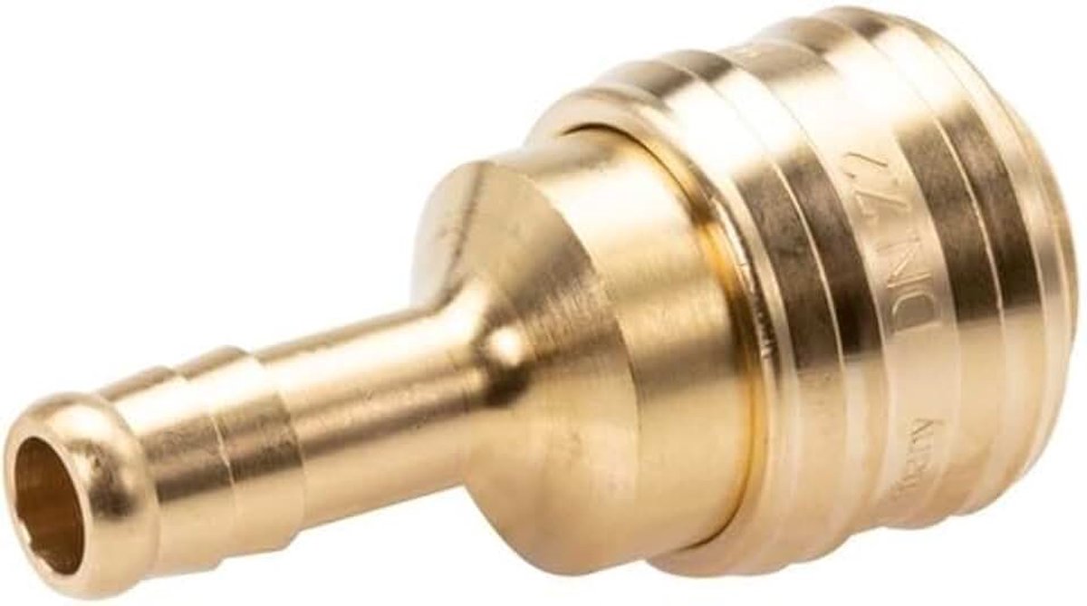 Persluchtkoppeling, koppelingsstekker, snelkoppeling, NW7,2, steeknippel AG en IG (koppelingsdozen met slangtule, NW 7,2 ID 6 mm)
