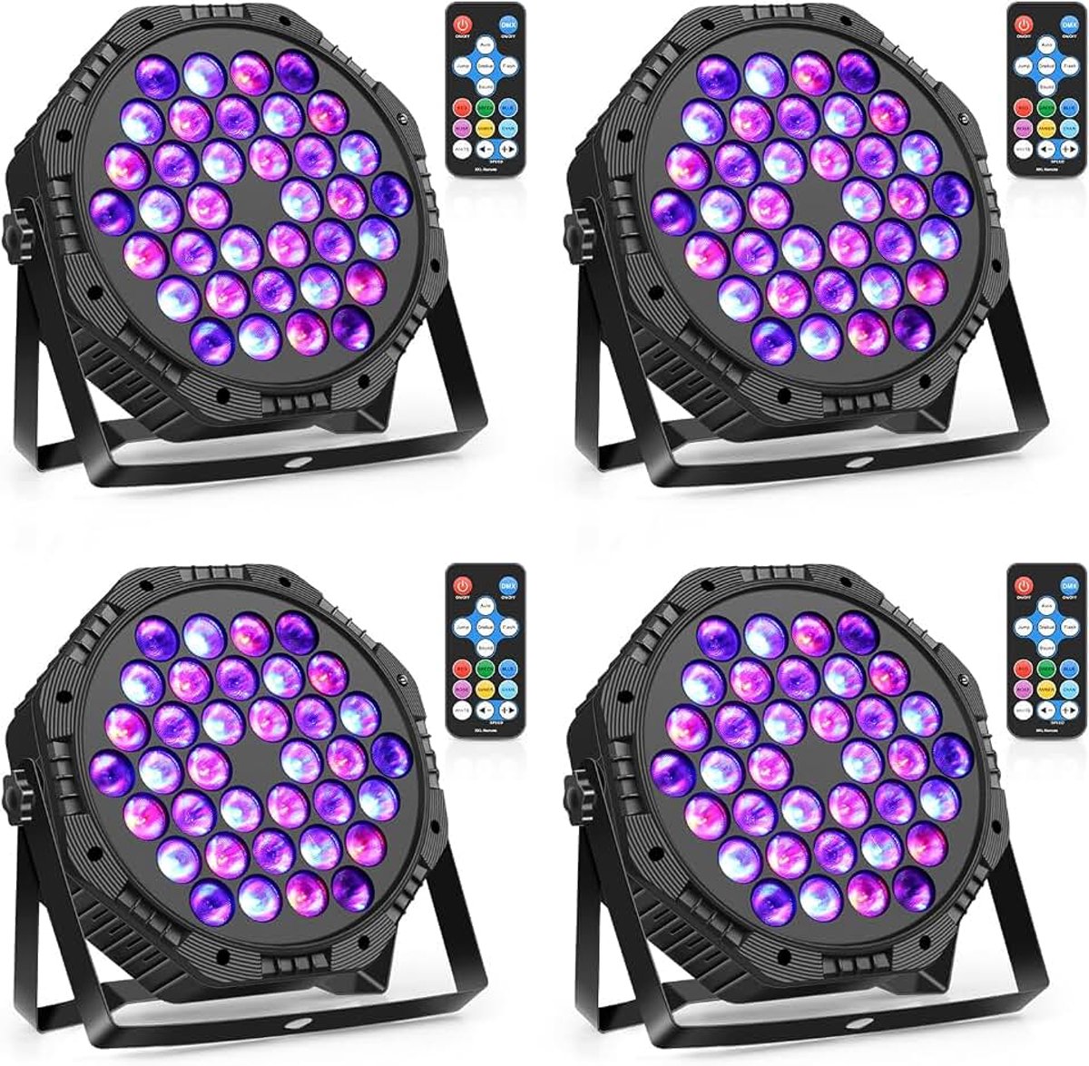 Par Spotlight RGB Spotlight Discolicht Party Light Set van 4