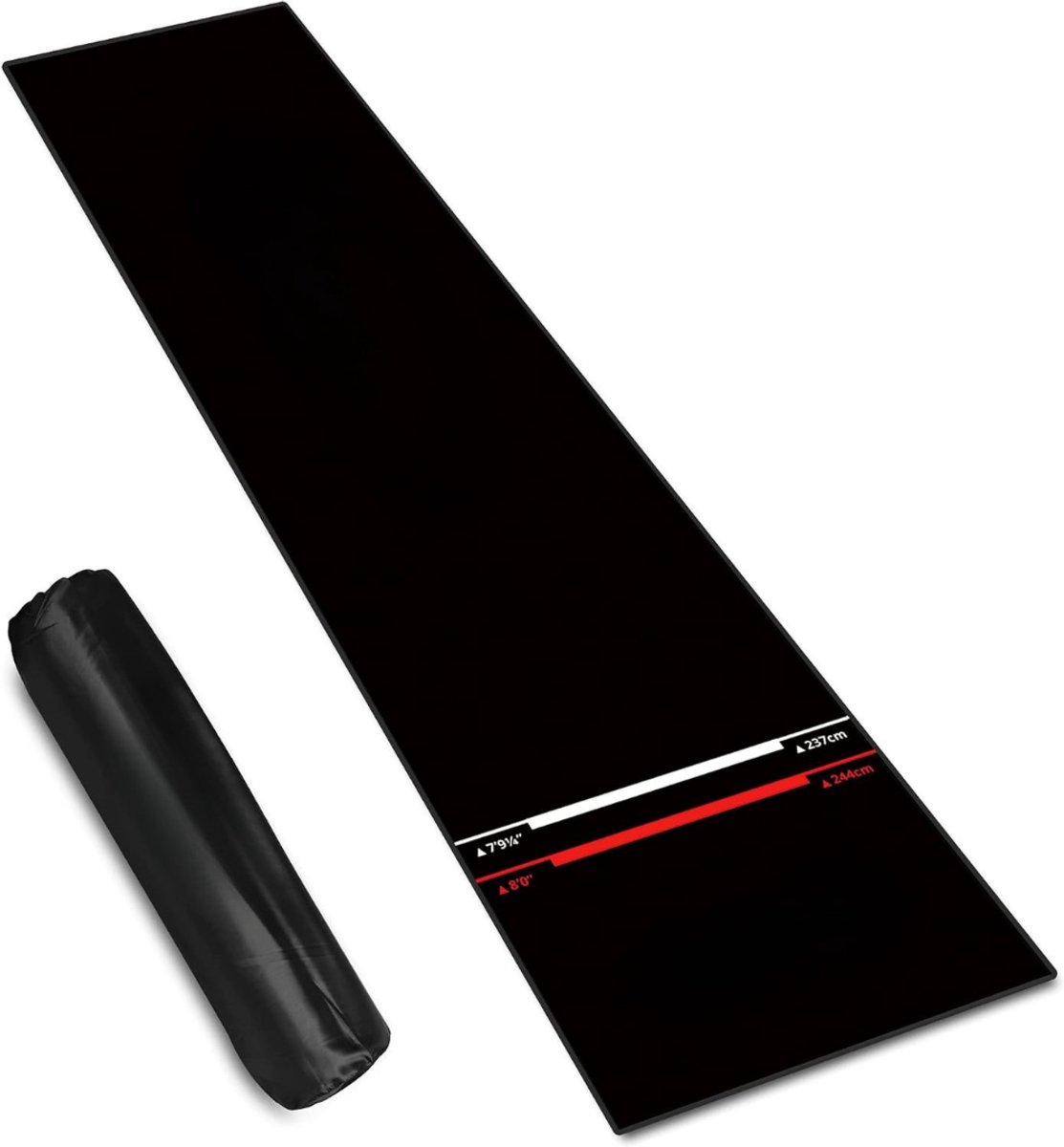 Kavora® Dartmat - Dartsmat - Antislip Dartmat - Zwart - 65cm x 65cm x 295cm