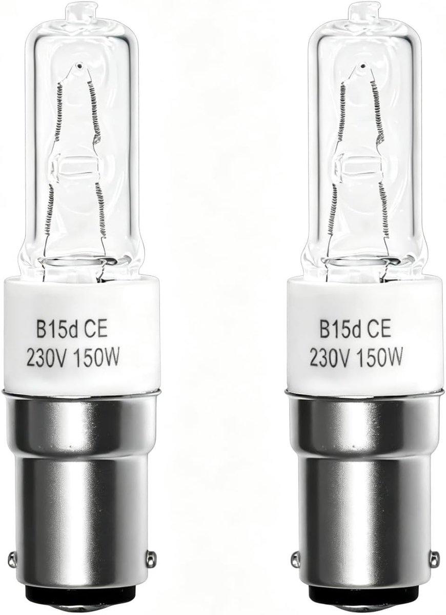 Gloeilamp B15d LED 5W dimbaar, warm wit 2700 K, AC 230 V, transparante lamp, keramische sokkel, voor plafondlamp, kroonluchter, naaimachine, wandlamp, 2 stuks