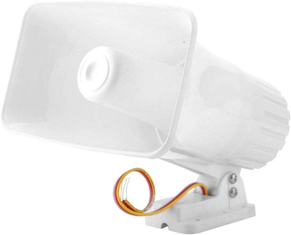 Krachtige 30W Alarm Sirene met 150dB Geluid, Ideaal voor Beveiliging en Buitengebruik, Diefstalpreventie en Waarschuwingssysteem