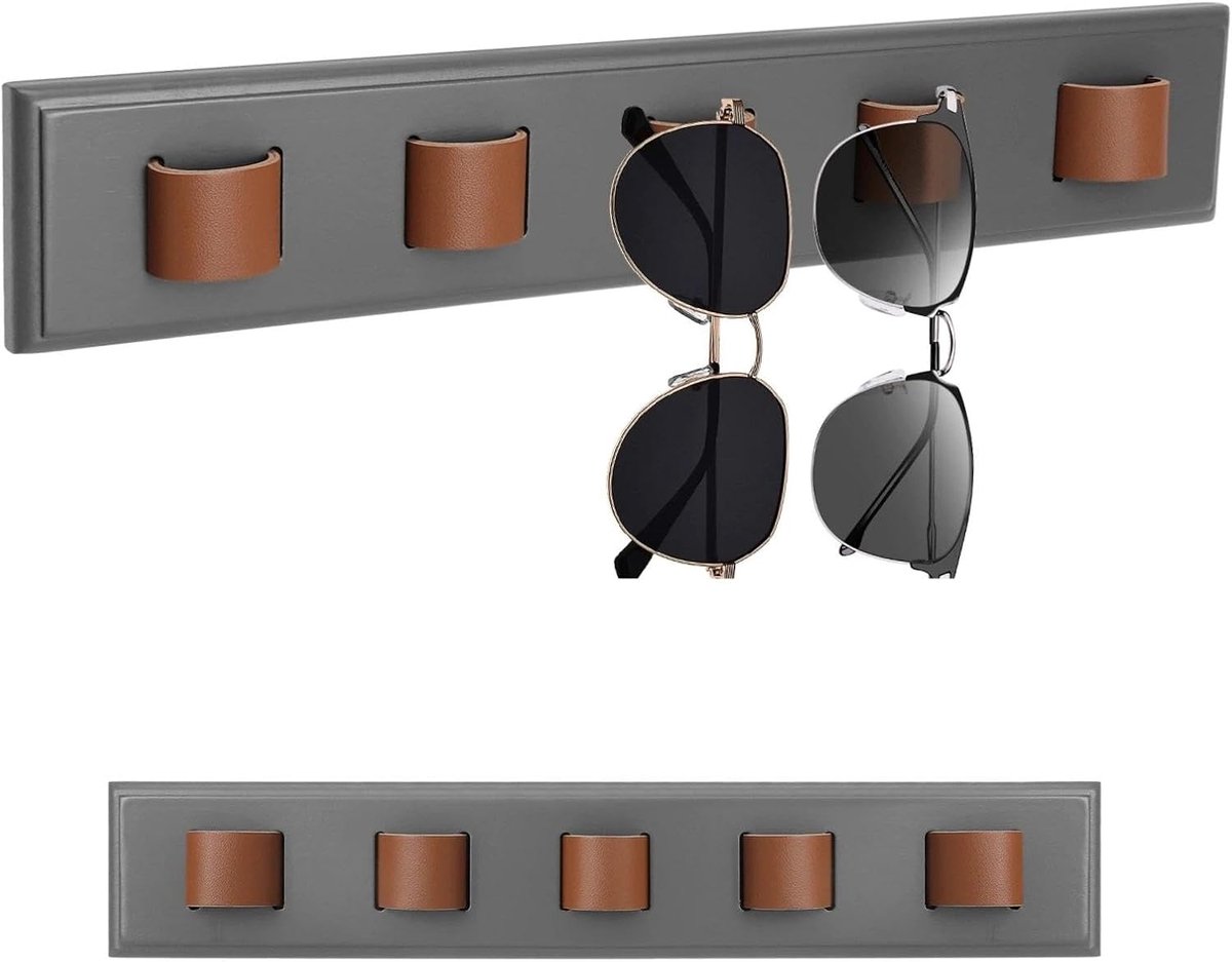 Muur, brillenopslag meerdere brillen, zonnebrillen organizer wandmontage, zonnebrillen organizer wandmontage, brillenrek, brillendisplay (zwart)