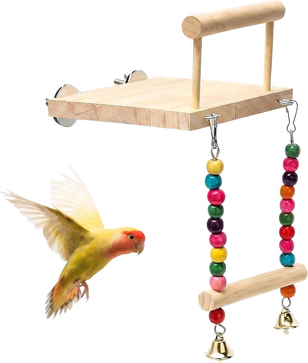 vogelspeelgoed, parkiet, schommel, houten vogelstang voor vogelkooi, parkieten, parkieten, parkieten, papegaaien, kamervogels