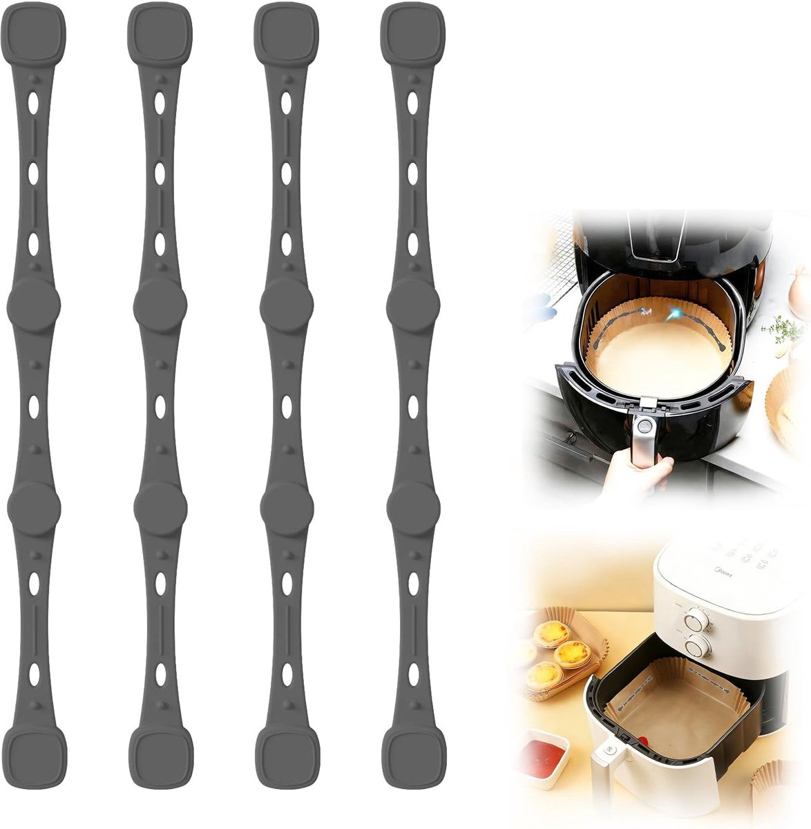 Magneten voor Airfryer bakpapier (grijs)