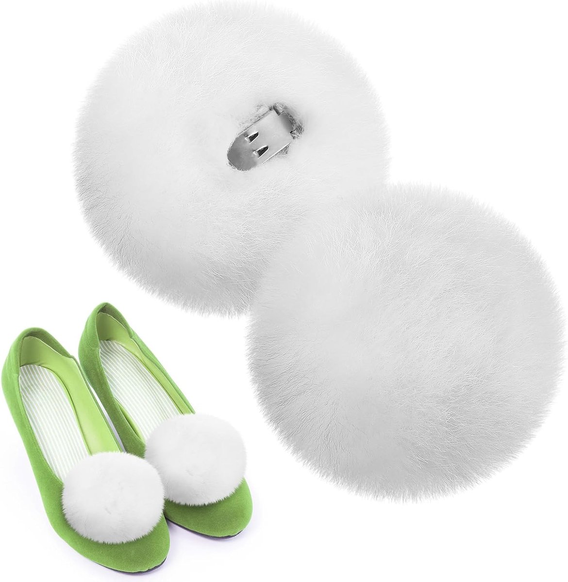 pompons voor schoenen, decoratieve clips voor schoenen, afneembare gesp, pluche clips, pompons van kunstleer, pompons voor schoenen, tassen, hoeden, sjaals handschoenen